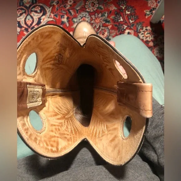 Nocona boot USA mens sz 10 D tan western cowboy riding boots - Picture 6 of 15